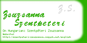 zsuzsanna szentpeteri business card
