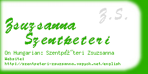 zsuzsanna szentpeteri business card